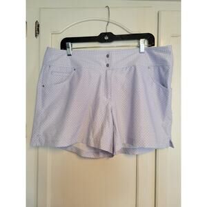 Slazenger Women's Golf Shorts Size 14 Triad Print Lavender Athletic Spandex 1046